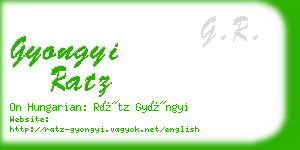 gyongyi ratz business card